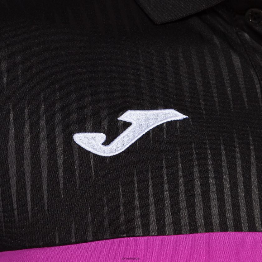 nei Joma poloskjorte kortermet montreal fluorescerende rosa svart FBD0T0374 menn