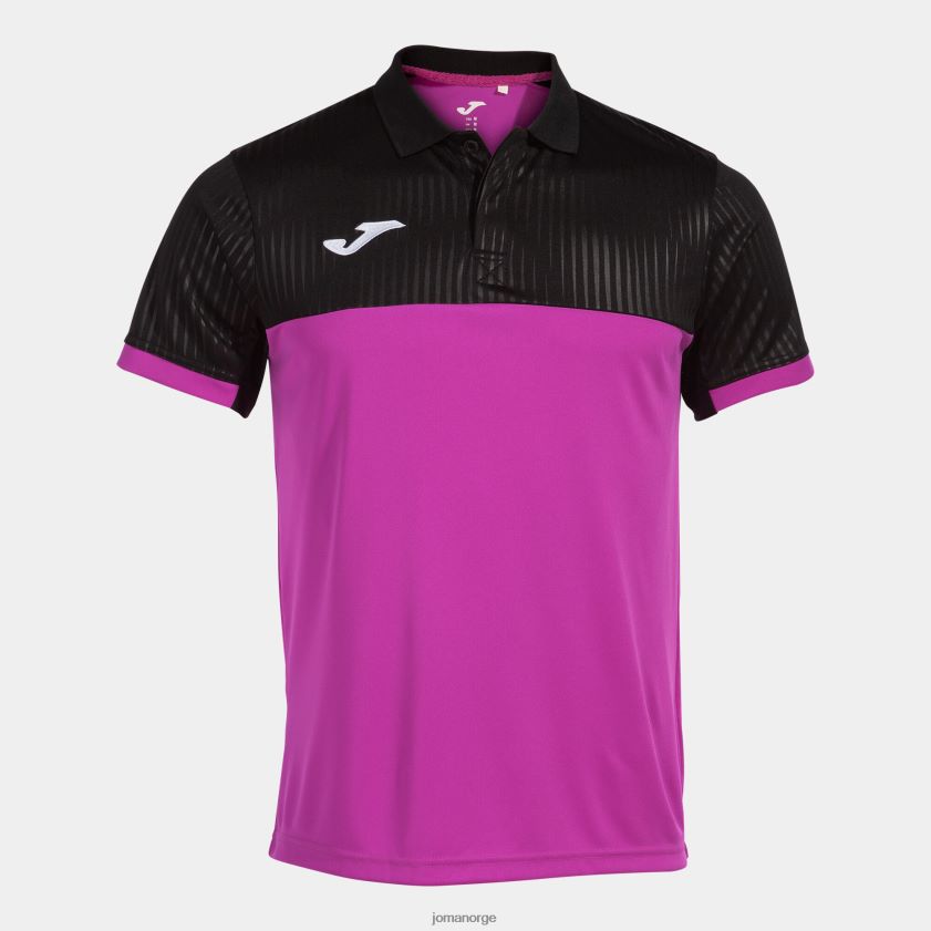 nei Joma poloskjorte kortermet montreal fluorescerende rosa svart FBD0T0374 menn