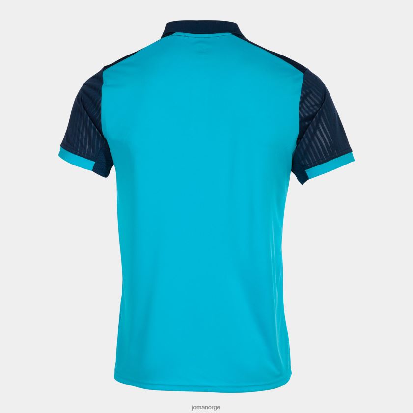 nei Joma poloskjorte kortermet montreal fluorescerende turkis marineblå FBD0T02831 menn