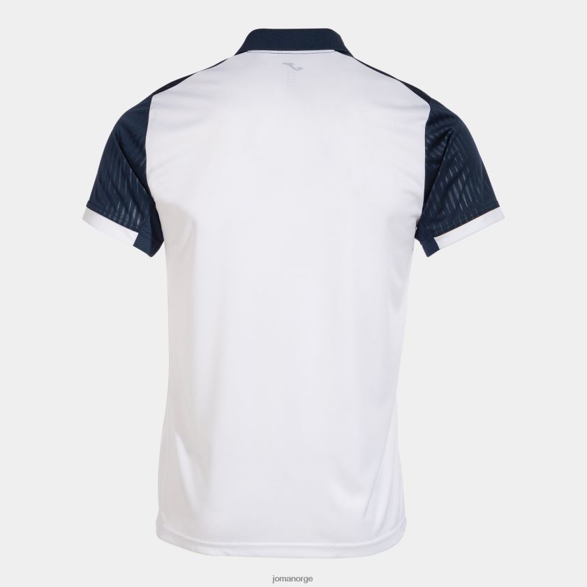 nei Joma poloskjorte kortermet montreal hvit marineblå FBD0T0613 menn