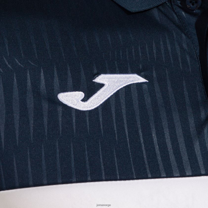 nei Joma poloskjorte kortermet montreal hvit marineblå FBD0T0613 menn