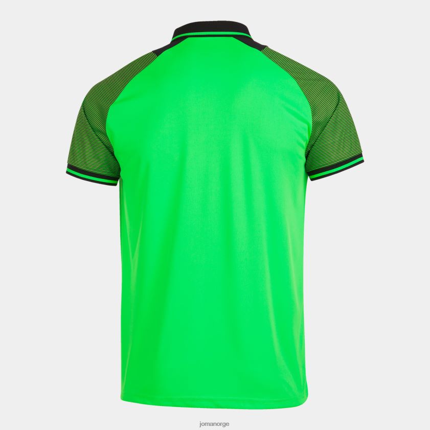 nei Joma poloskjorte kortermet nødvendig ii fluorescerende grønn svart FBD0T04148 menn