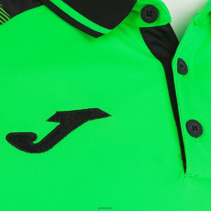 nei Joma poloskjorte kortermet nødvendig ii fluorescerende grønn svart FBD0T04148 menn