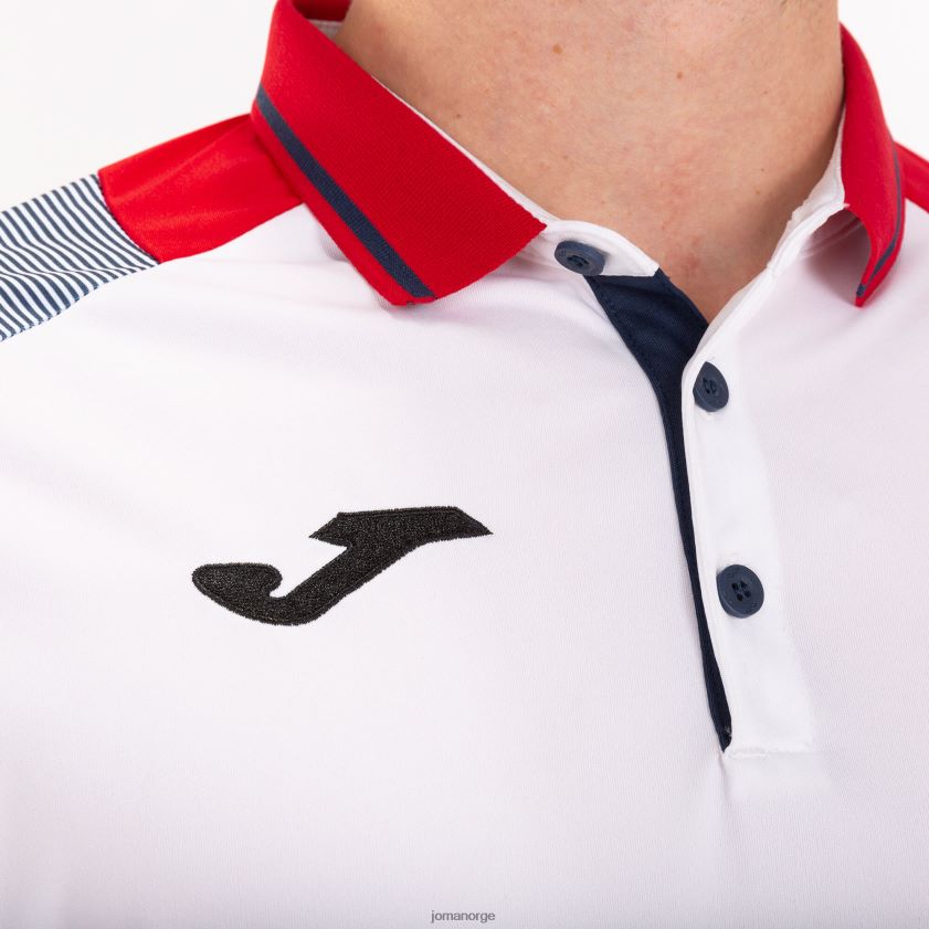 nei Joma poloskjorte kortermet nødvendig ii hvit marineblå FBD0T03129 menn