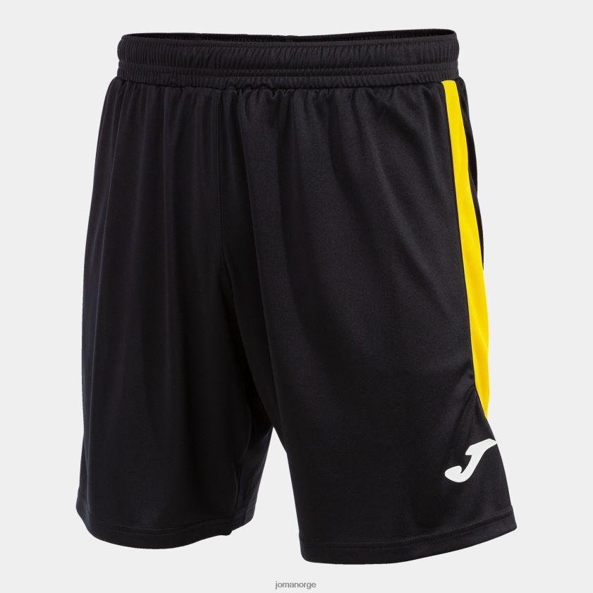 nei Joma shorts glasgow svart gul FBD0T01560 menn