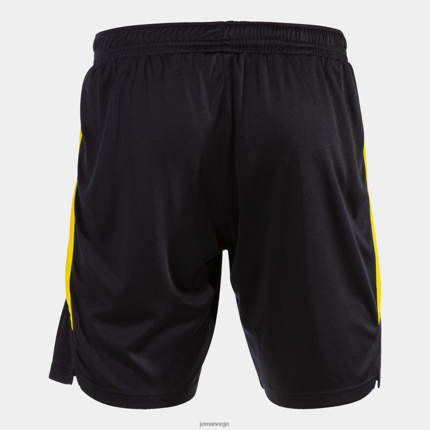 nei Joma shorts glasgow svart gul FBD0T01560 menn