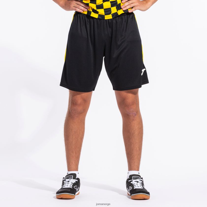 nei Joma shorts glasgow svart gul FBD0T01560 menn
