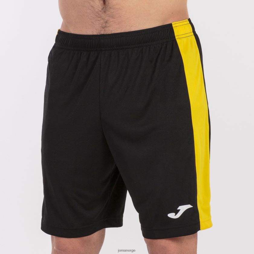 nei Joma shorts maxi svart gul FBD0T04150 menn