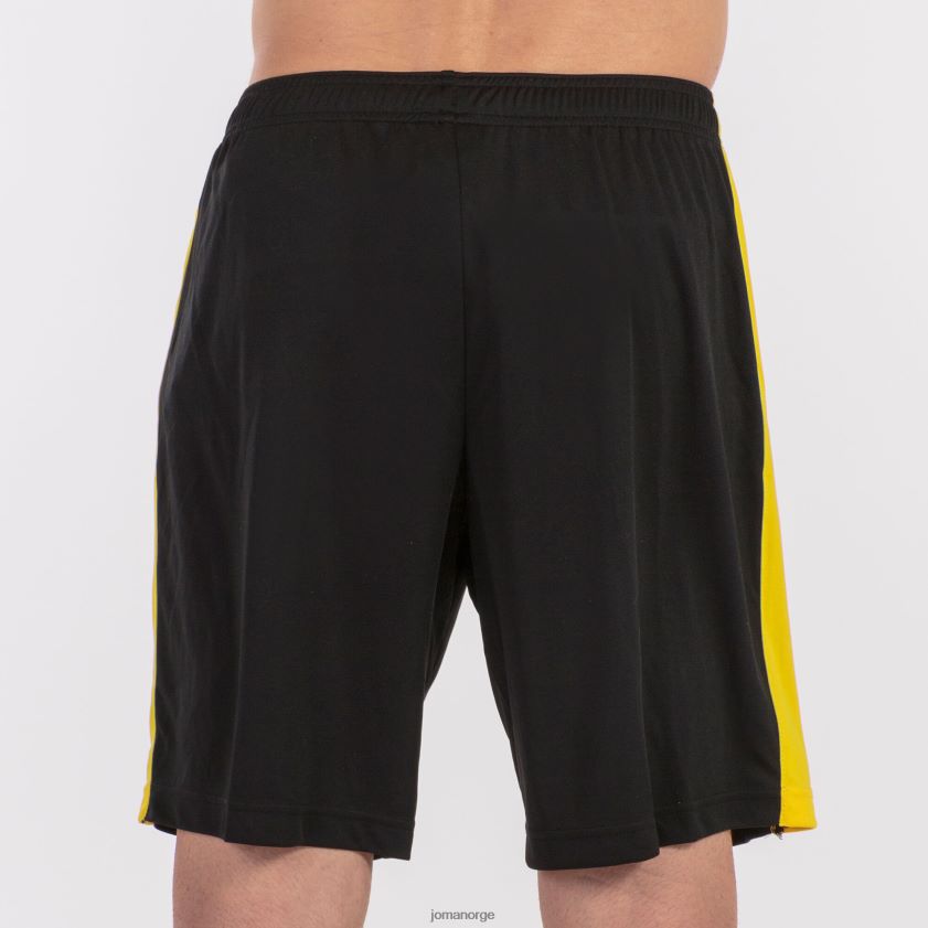 nei Joma shorts maxi svart gul FBD0T04150 menn