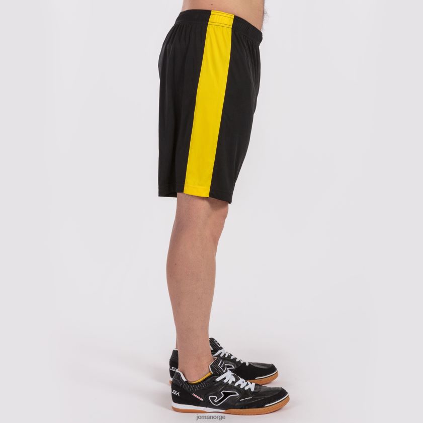 nei Joma shorts maxi svart gul FBD0T04150 menn