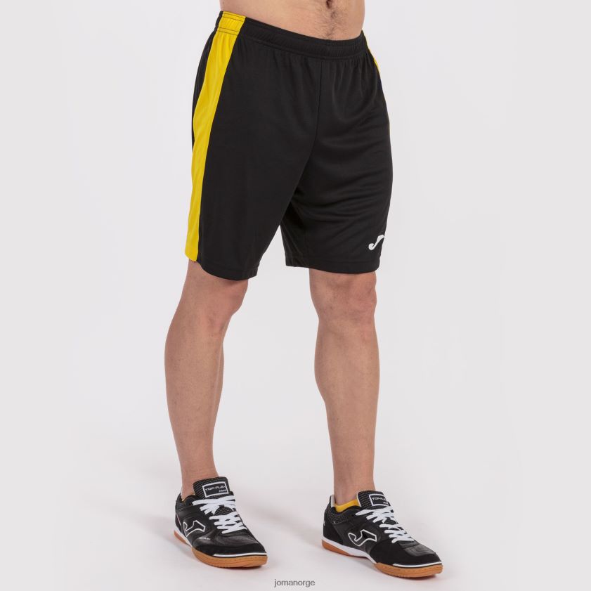 nei Joma shorts maxi svart gul FBD0T04150 menn