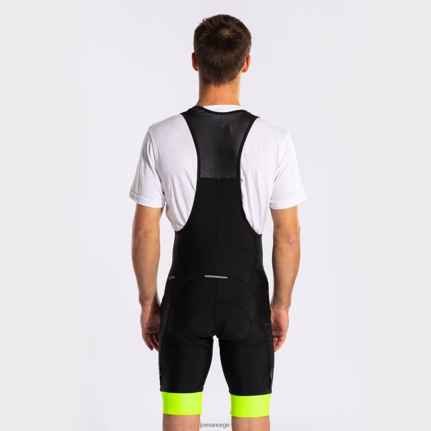 nei Joma sykkelshorts crono svart fluorescerende gul FBD0T0790 menn