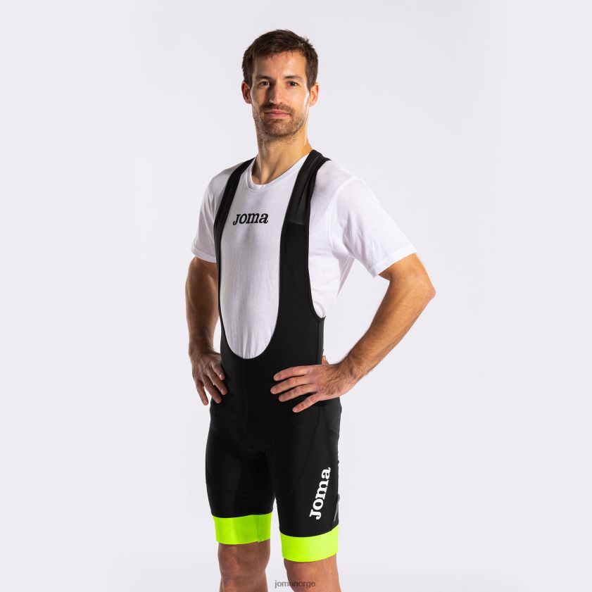 nei Joma sykkelshorts crono svart fluorescerende gul FBD0T0790 menn