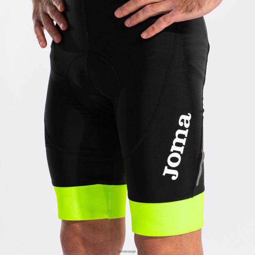 nei Joma sykkelshorts crono svart fluorescerende gul FBD0T0790 menn
