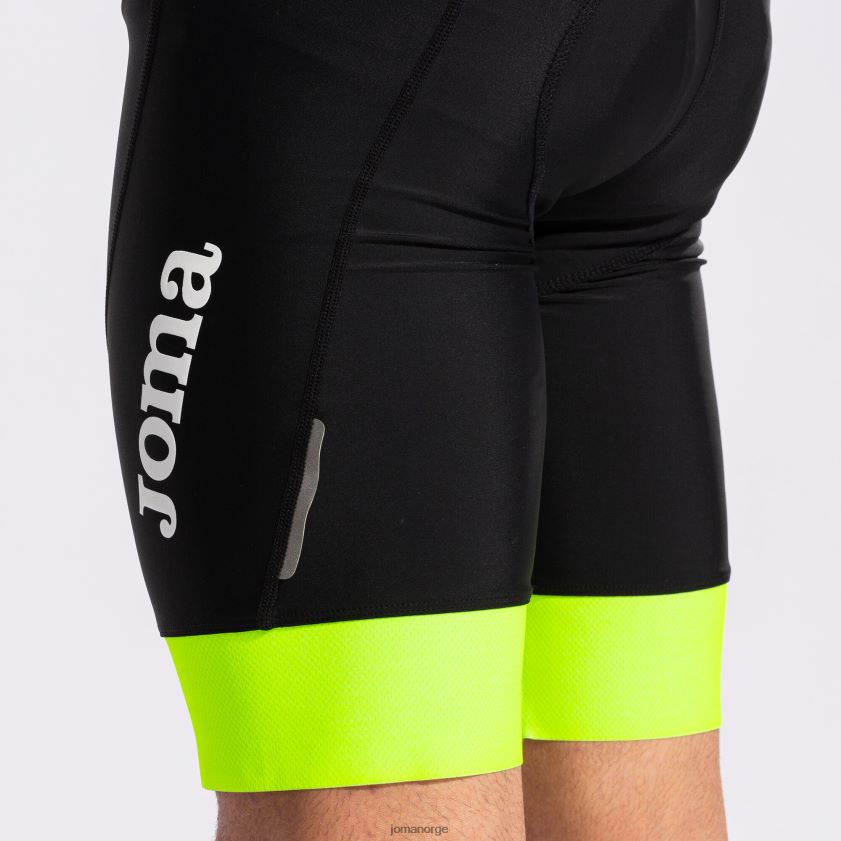 nei Joma sykkelshorts crono svart fluorescerende gul FBD0T0790 menn