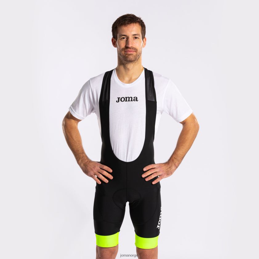 nei Joma sykkelshorts crono svart fluorescerende gul FBD0T0790 menn