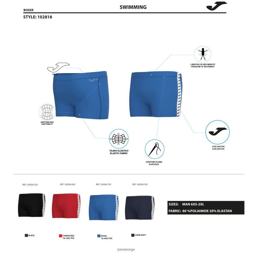 nei Joma svømmeshorts spruter marineblå FBD0T03523 menn