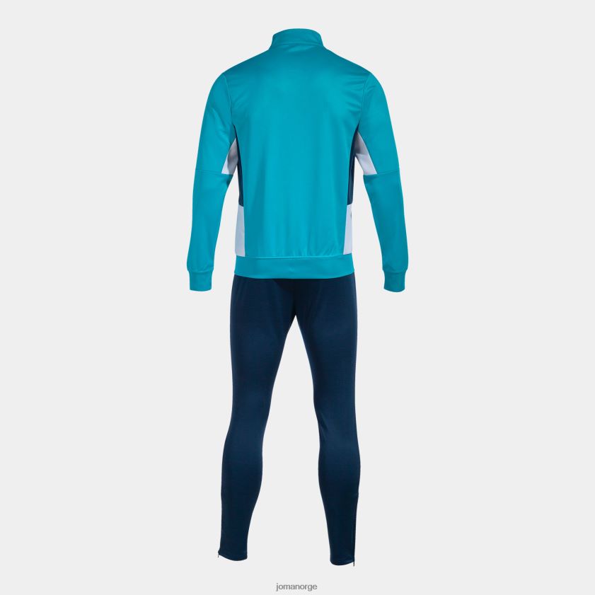 nei Joma treningsdress danubio ii fluorescerende turkis marineblå hvit FBD0T03209 menn