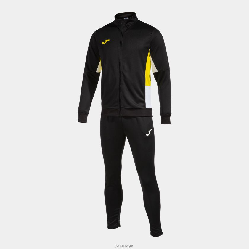 nei Joma treningsdress danubio ii svart gul hvit FBD0T0256 menn