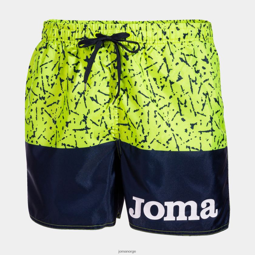 nei Joma badebukse halvliter gul marineblå FBD0T04163 menn
