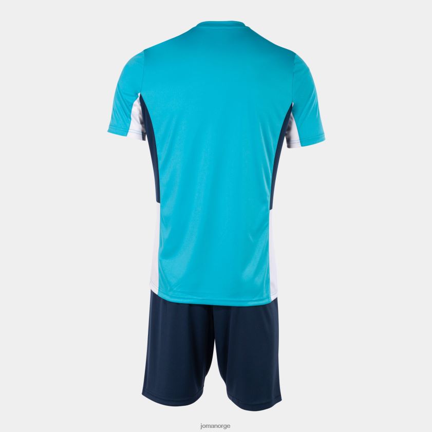 nei Joma sett danubio ii fluorescerende turkis marineblå hvit FBD0T0906 menn