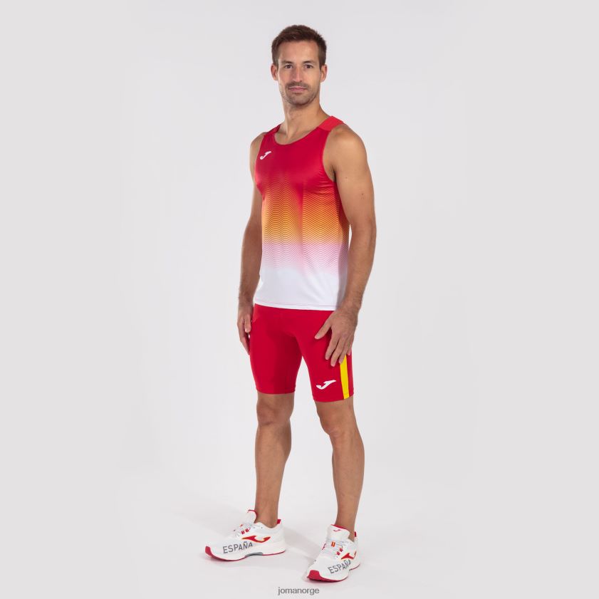 nei Joma tank topp elite vii rød hvit gul FBD0T0327 menn