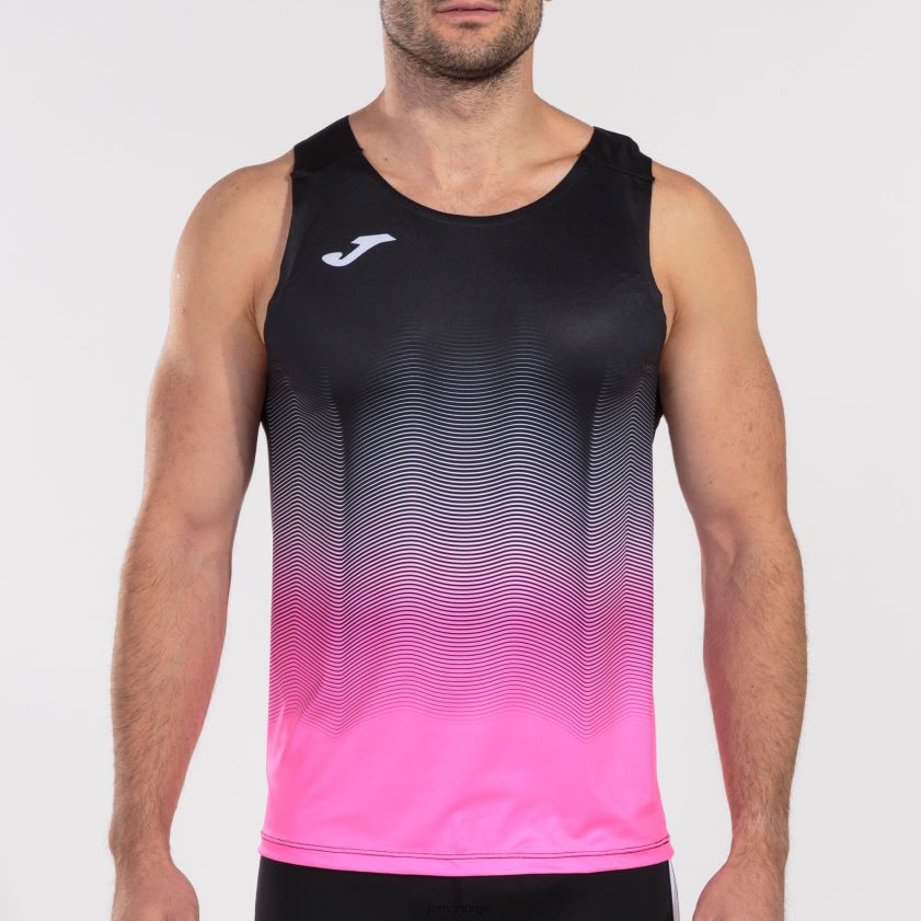 nei Joma tank topp elite vii svart fluorescerende rosa hvit FBD0T0458 menn