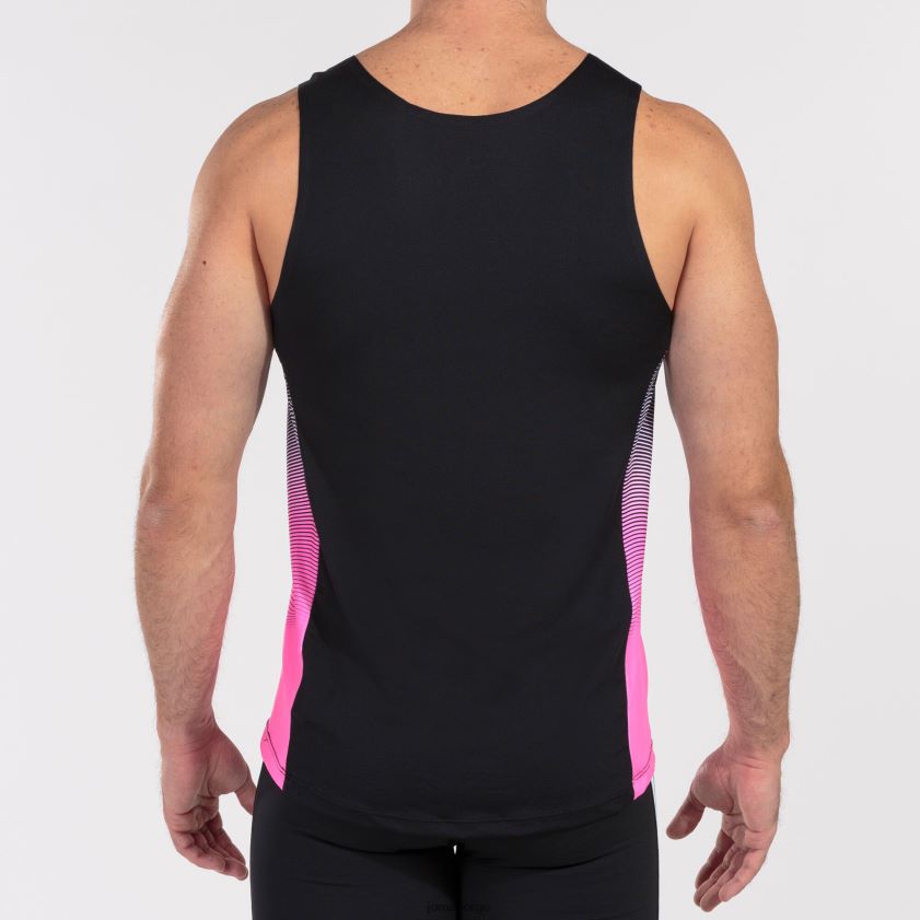 nei Joma tank topp elite vii svart fluorescerende rosa hvit FBD0T0458 menn