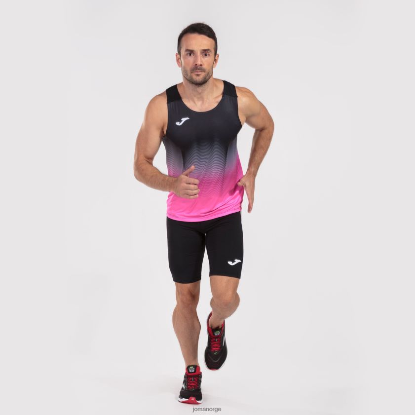 nei Joma tank topp elite vii svart fluorescerende rosa hvit FBD0T0458 menn