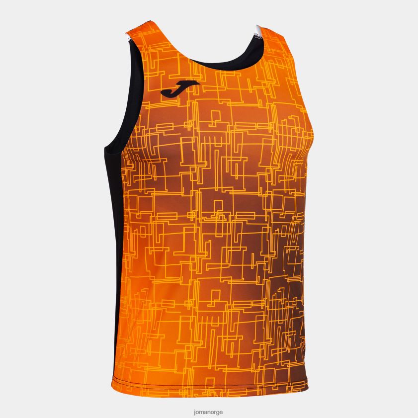 nei Joma tank topp elite viii svart oransje FBD0T03270 menn