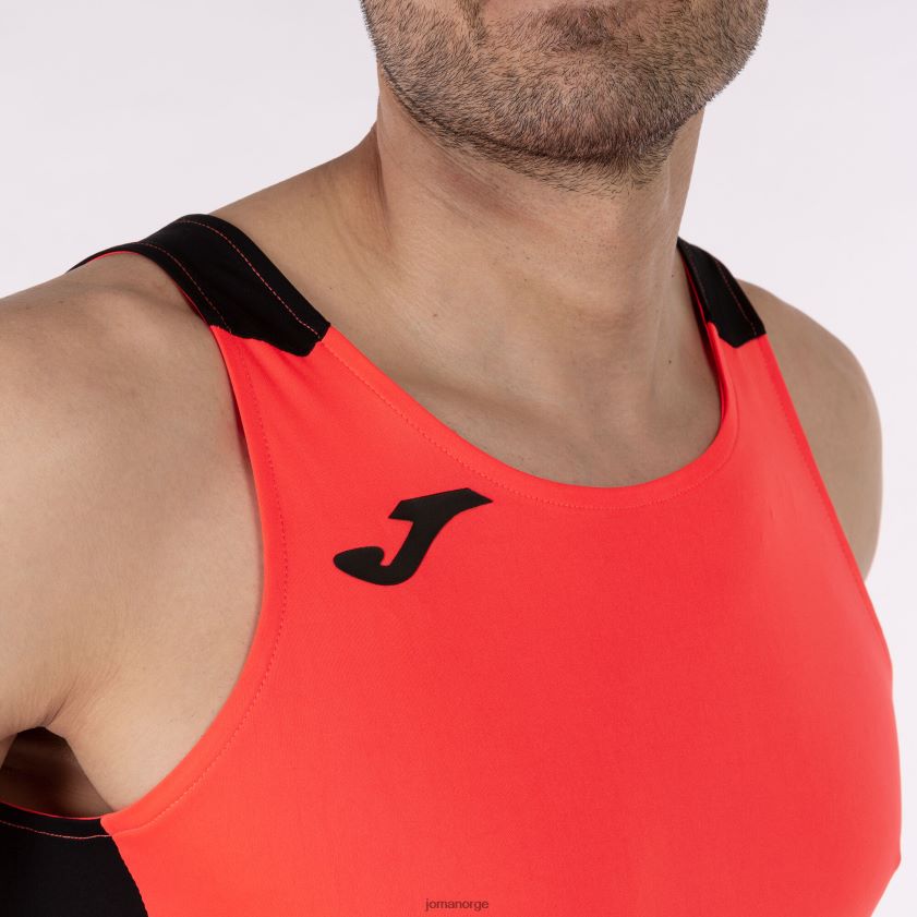 nei Joma tank topp rekord ii fluorescerende korallsvart FBD0T01484 menn