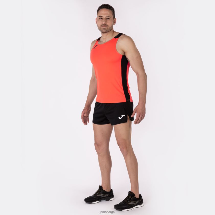 nei Joma tank topp rekord ii fluorescerende korallsvart FBD0T01484 menn