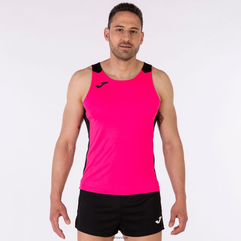 nei Joma tank topp rekord ii fluorescerende rosa svart FBD0T0818 menn