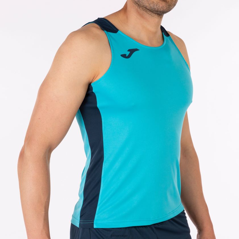 nei Joma tank topp rekord ii fluorescerende turkis marineblå FBD0T04504 menn