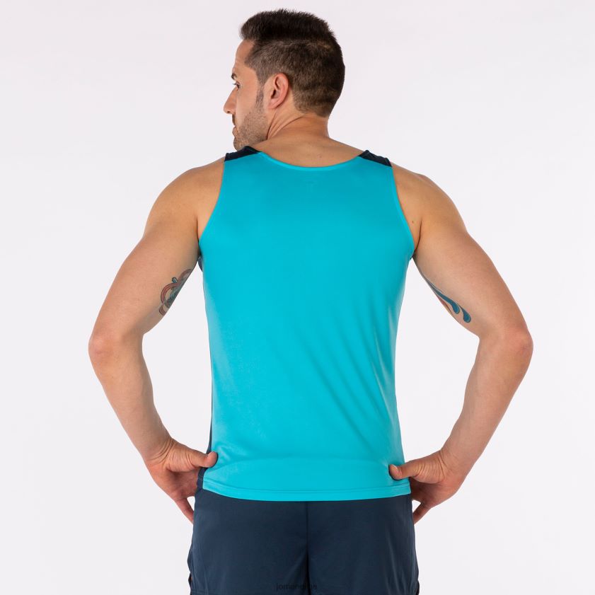 nei Joma tank topp rekord ii fluorescerende turkis marineblå FBD0T04504 menn