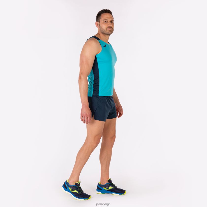 nei Joma tank topp rekord ii fluorescerende turkis marineblå FBD0T04504 menn