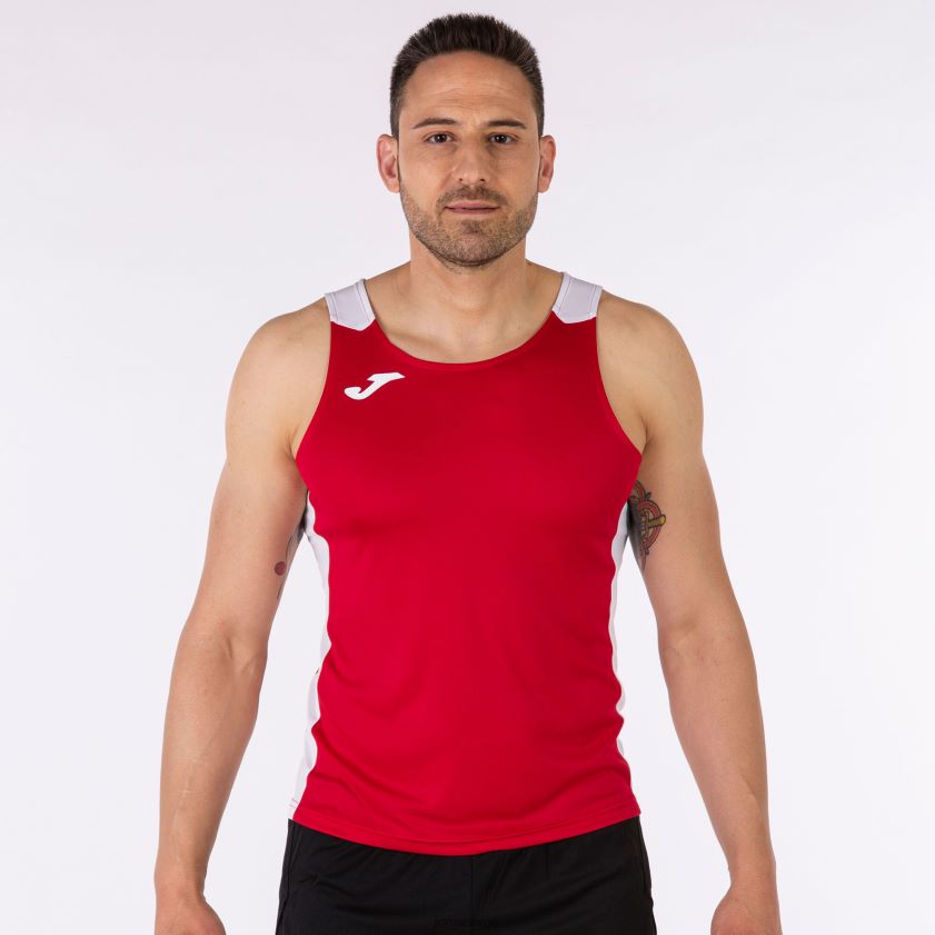 nei Joma tank topp rekord ii rød Hvit FBD0T01481 menn