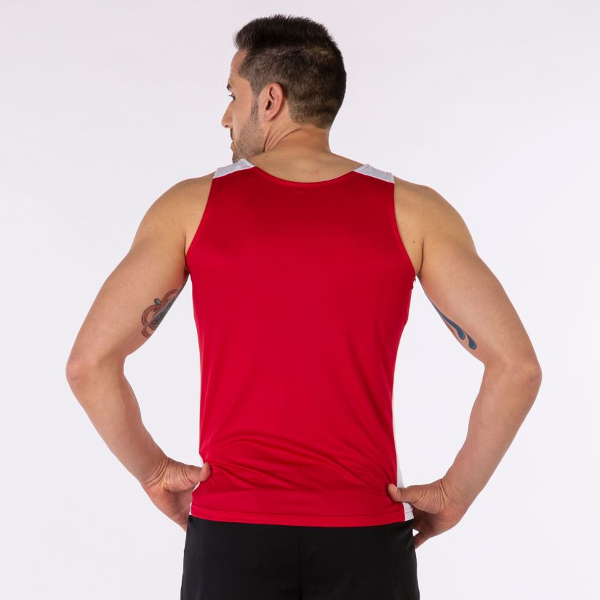nei Joma tank topp rekord ii rød Hvit FBD0T01481 menn