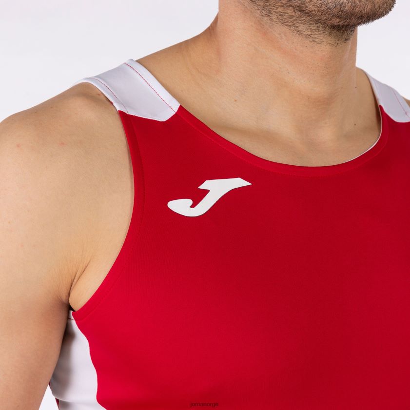 nei Joma tank topp rekord ii rød Hvit FBD0T01481 menn