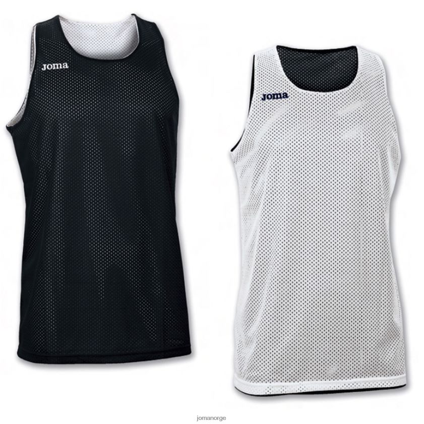 nei Joma ermeløs t-skjorte aro hvit svart FBD0T02511