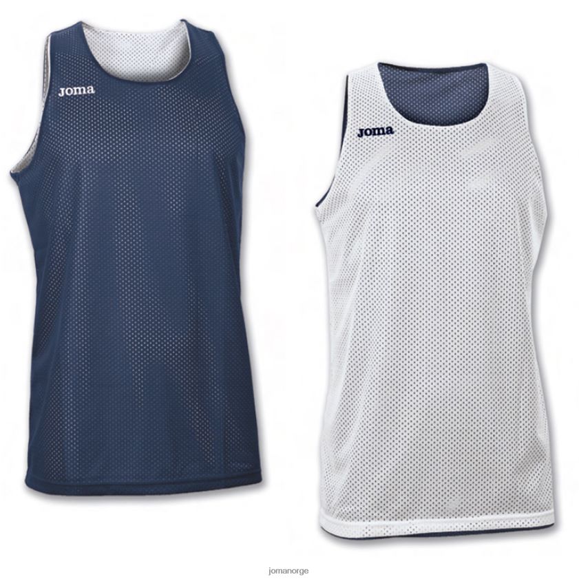 nei Joma ermeløs t-skjorte aro marineblå hvit FBD0T03838