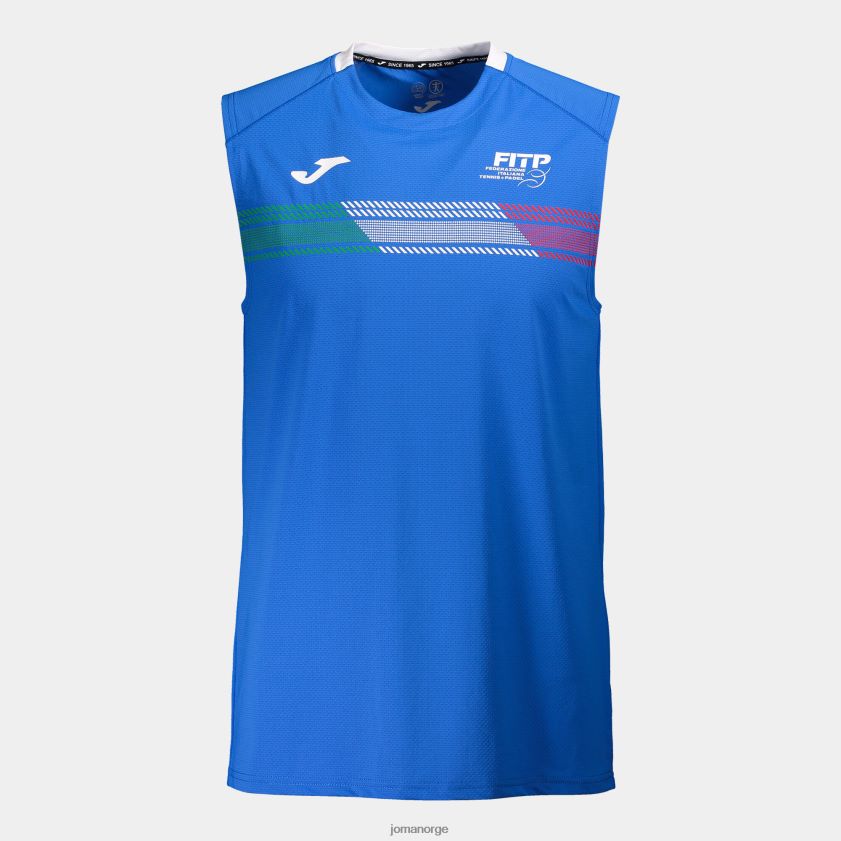 nei Joma ermeløs t-skjorte italiensk tennis- og padelforbund kongeblå FBD0T03512