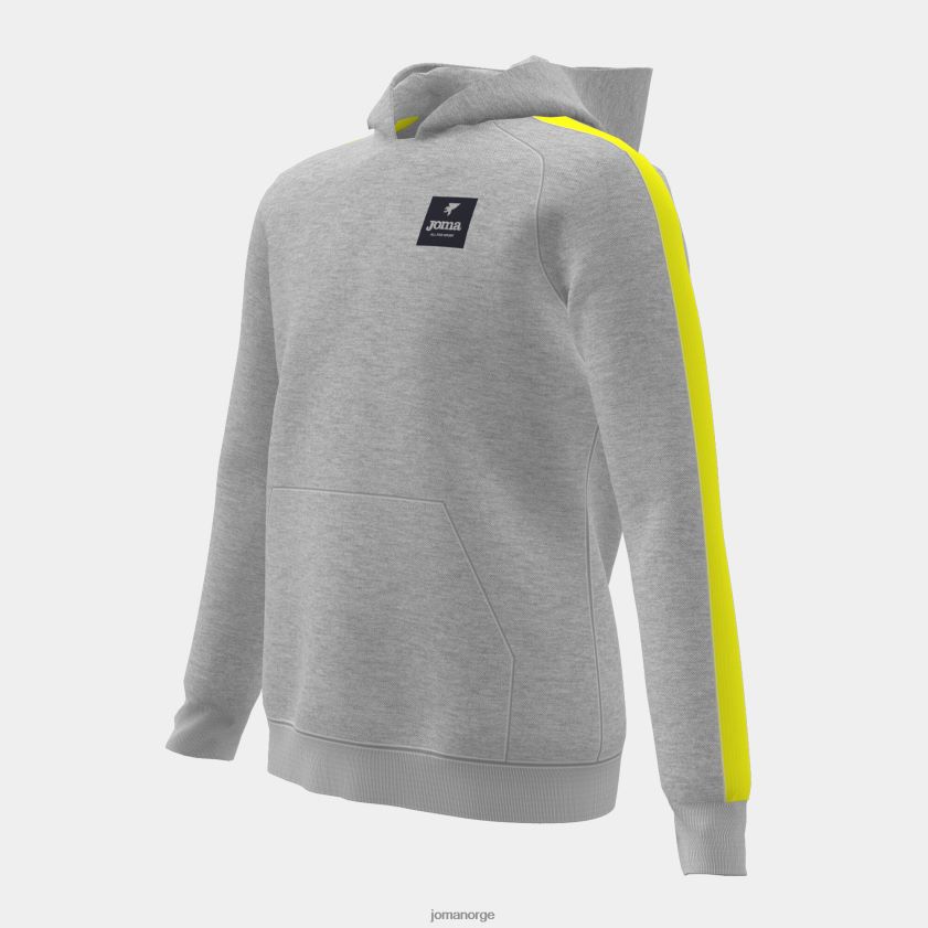 nei Joma hettegenser junior stripe melert grå lime FBD0T02782