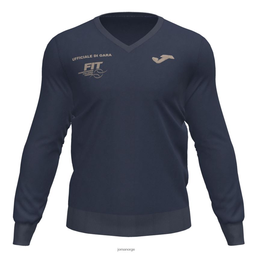 nei Joma langermet genser italiensk tennisforbund marineblå FBD0T094