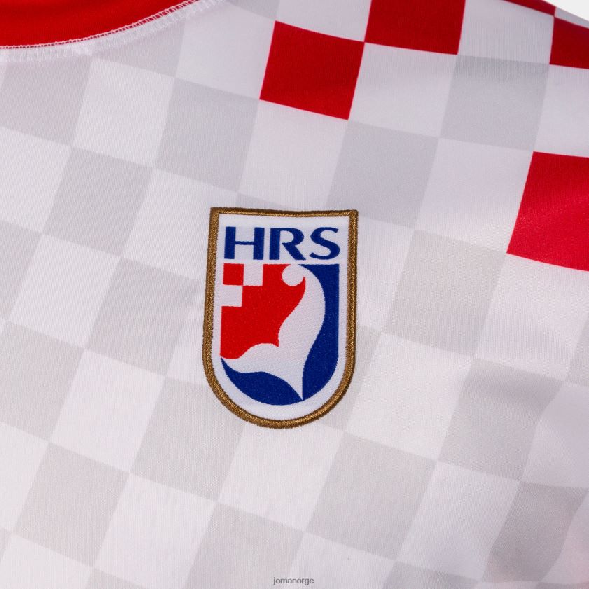 nei Joma skjorte kortermet 1. uniform kroatisk håndballforbund hvit rød FBD0T01447