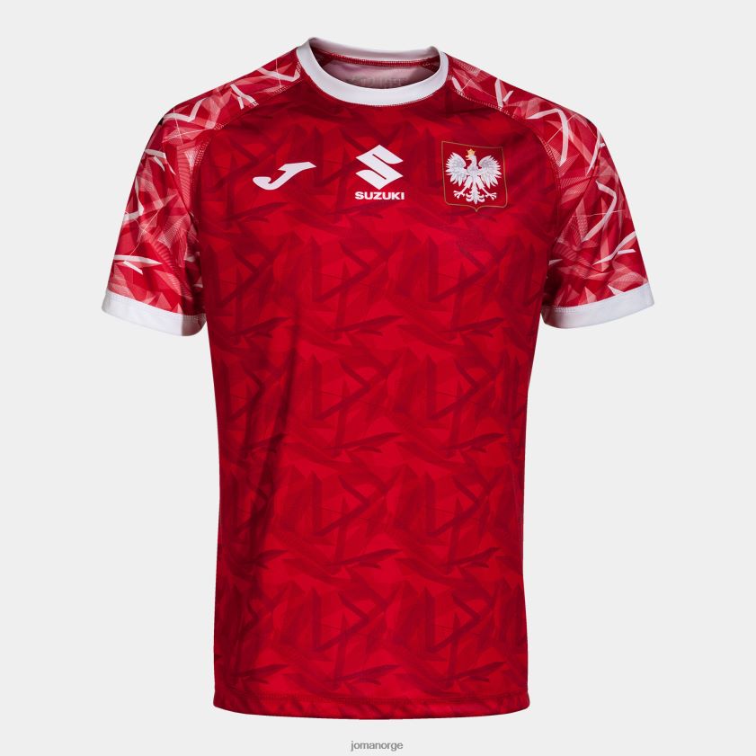 nei Joma skjorte kortermet 1. uniform polsk håndballforbund rød Hvit FBD0T04470