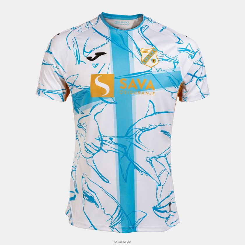 nei Joma skjorte kortermet 1. uniform rijeka 22/23 hvit gul FBD0T04465