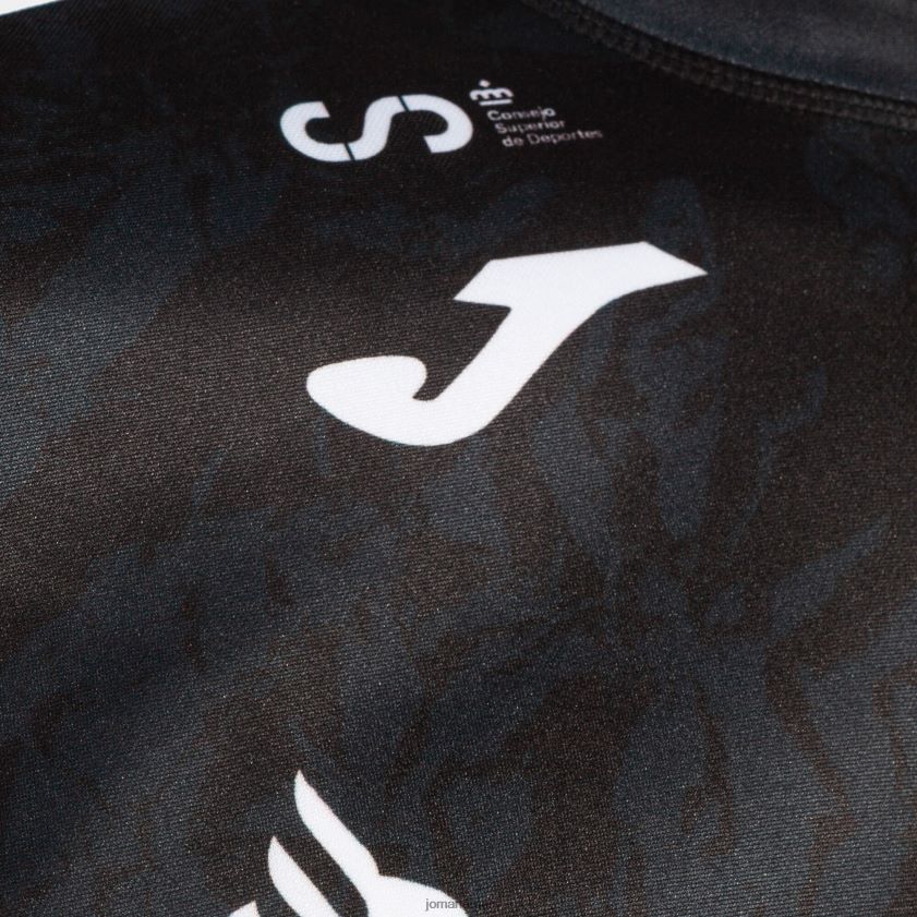 nei Joma skjorte kortermet 3. uniform spansk kongelig håndballforbund svart mørkegrå FBD0T0534