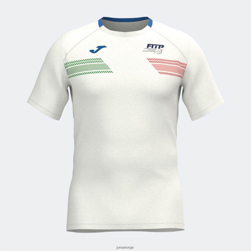 nei Joma skjorte kortermet italiensk tennis- og padelforbund hvit FBD0T04322