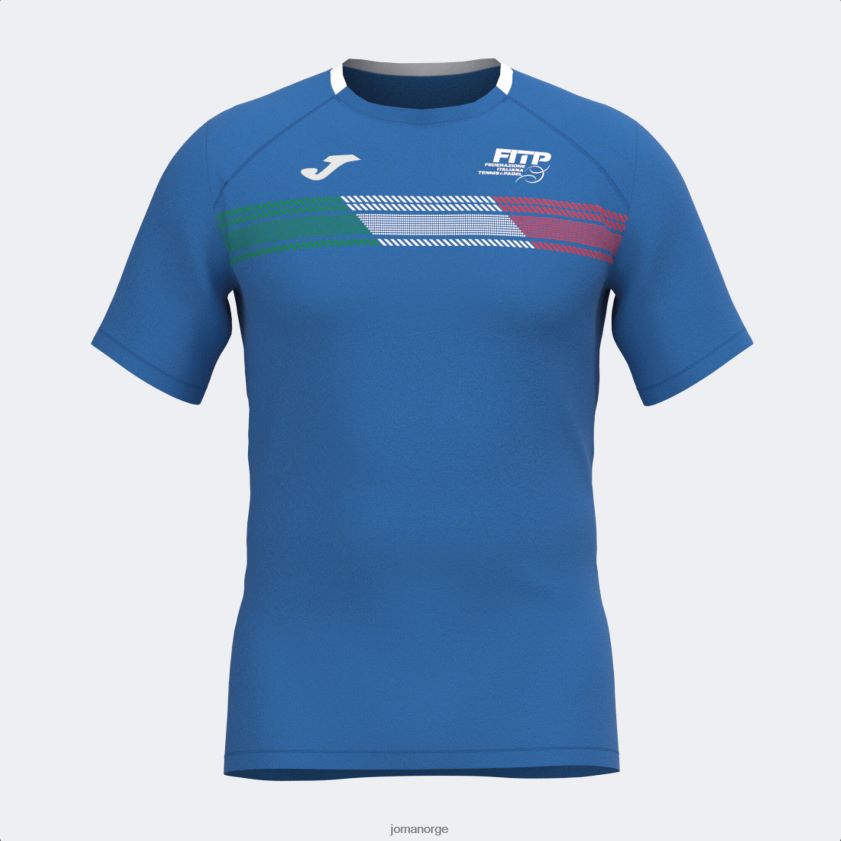 nei Joma skjorte kortermet italiensk tennis- og padelforbund kongeblå FBD0T04656